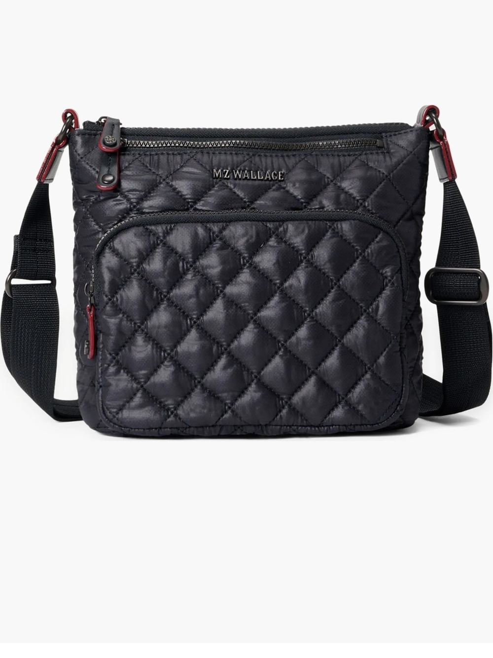 MZ Wallace Metro Scout Quilted Nylon Crossbody Bag in Black
